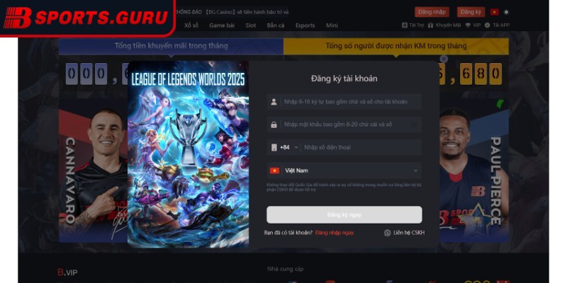 Đăng ký Bsport và bước vào thế giới cá cược đầy kịch tính 2 Các bước đăng ký đơn giản