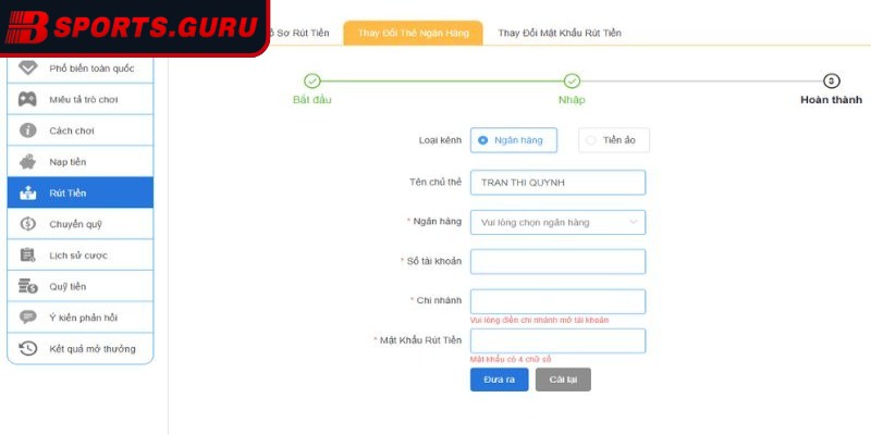 Lưu ý bắt buộc phải thực hiện