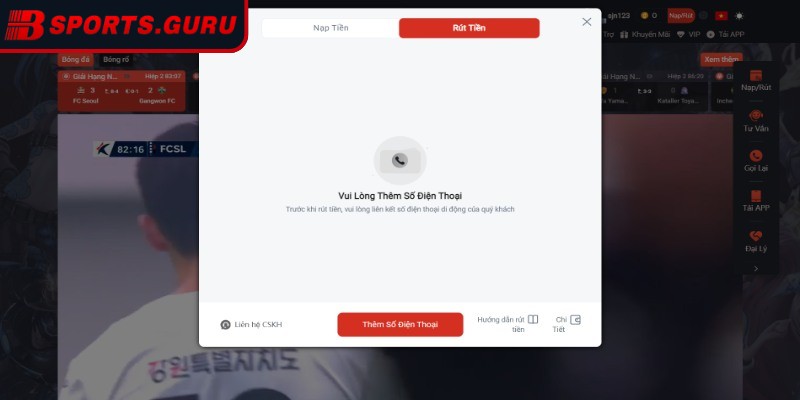 Rút tiền Bsport quy trình từ A-Z